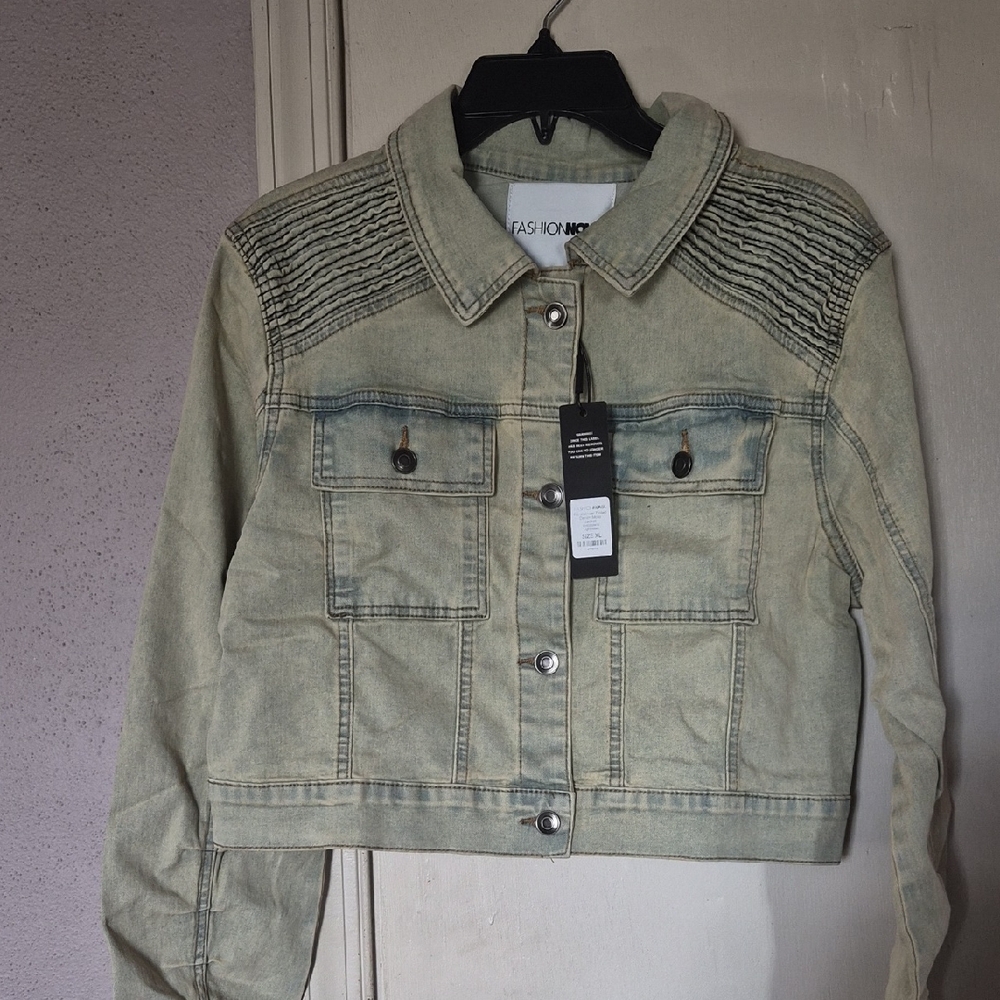 Fashion Nova Olive Jean Jacket